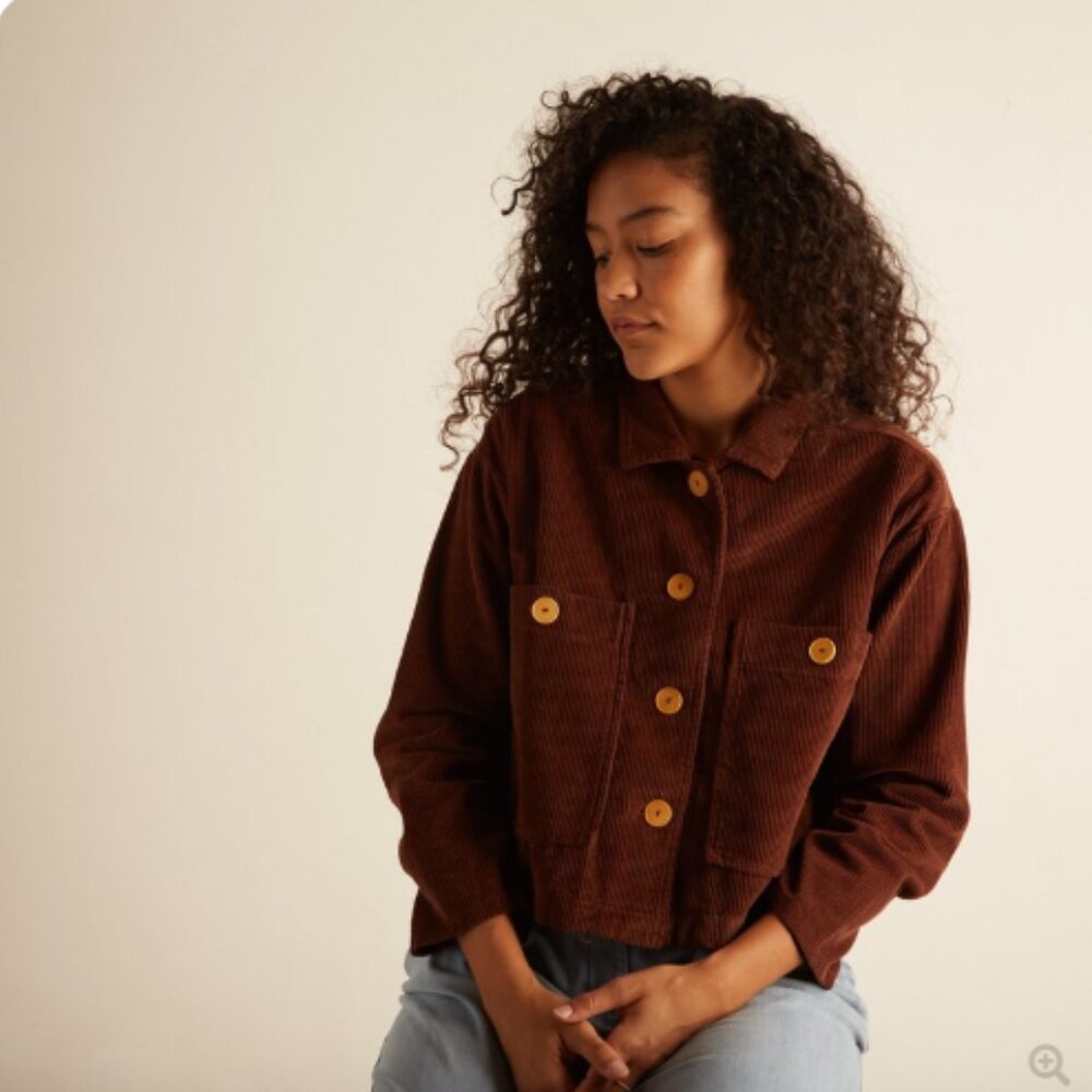 Paloma Wool Brown Corduroy Button-Front Jacket